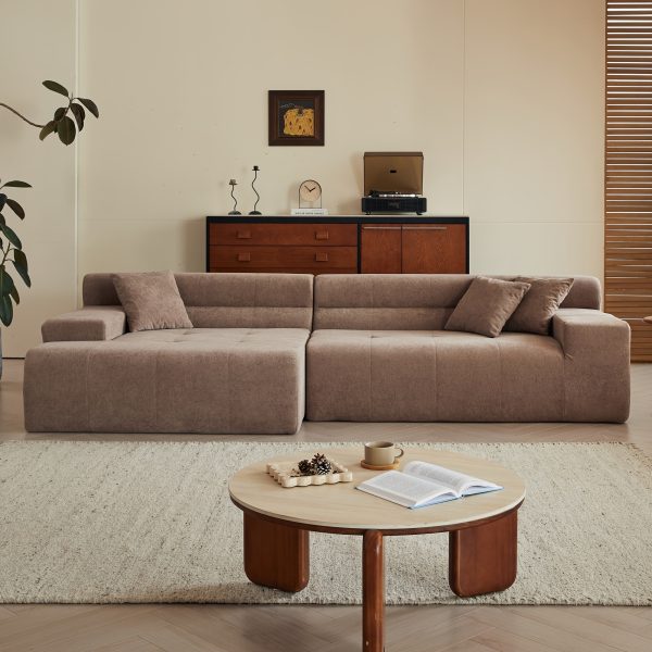 product-fancy-954e9c6a-b558-423a-b067-33e79b00981c 120"Modern Minimalist Chenille Modular Sectional Sofa, Oversized 8-Seater Sleeper Sofa With Movable Ottoman, Thick Cushions, Upholstered Couch For Living Room, Bedroom, Office, Apartment