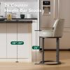 Office Products Office Furniture Guest & Reception Chairs, Counter Height Bar Stool, Swivel Barstools Set of 4, Upholstered Barstools with Backs, Metal Base, 26" Seat Height, White/Brown/Gray/Green