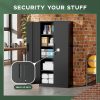 product-fancy-95fc3909-7ad6-4582-afce-2a5416afa261 Lockable Metal Filing Cabinet, Metal Filing Cabinet, Used For Storing Documents And Office Supplies, Equipped With A Door And Shelves, Is A Modern Style Filing Cabinet, Convenient To Use And With A Small Footprint.