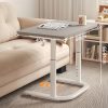 Multifunctional Height-Adjustable Table with /Metal Frame & MDF Top - Modern Entryway Desk Suitable for Shoe Bench, Sofa Side Table, Snack Storage, Compact Home Office Desk, Space-Saving Furniture for Small Spaces, Assembly Required
