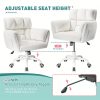 product-fancy-96cd0b46-0f6c-47ae-a226-c1ed4c0262f7 Vanity Chair Skin-Friendly Material with Mid-Back, Modern Adjustable Height Upholstered Swivel Chair with Wheels, Desk Chairs Comfy with Side Pockets for Bedroom