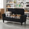 product-fancy-96f5701e-b335-4be6-bc46-490147be76bf ATOMHAUS Upholstered Storage Bench for Bedroom End Of Bed Rolled Armed Corduroy Linen Fabric Ottoman Couch Long Bench Window Sitting Fireplace Toy Storage Bench Living Room Furniture