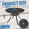 5/7pcs Outdoor Dining Set, Including 4/6 New Dining Chairs And 1 Round Table (53"/41") - Heavy Iron Frame, Adjustable Umbrella Holes (1.57"-1.97")