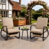 product-fancy-9800c8ab-78b7-40c9-b719-2d736dd2b993 Set with Table Patio Chaise Lounge Chairs, Patio Recliner Chair, Outdoor Furniture Set 5-Position Adjustable, Outdoor, Bench for Deck, Lawn, Garden