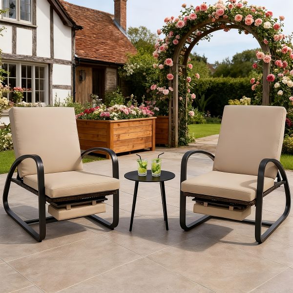 product-fancy-9800c8ab-78b7-40c9-b719-2d736dd2b993 Set with Table Patio Chaise Lounge Chairs, Patio Recliner Chair, Outdoor Furniture Set 5-Position Adjustable, Outdoor, Bench for Deck, Lawn, Garden