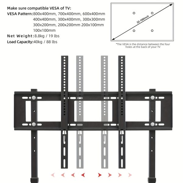 product-fancy-981187b0-2260-4b0c-9eb9-fefeb206954f A Spacious TV Stand with an Adjustable Mount, Suitable for Home Offices, Accommodating Screens from 32 to 100 Inches