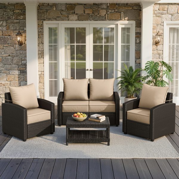 product-fancy-9824d5d0-e37f-4eec-8be7-140e8083b271 Outdoor Cushion Set of 1pc/2pcs/4pcs/6pcs - Thick 35D High-Density Foam Cushions Measuring 24*24*6.5 Inches, Featuring Quick Rebound, High Durability, And Easy Cleaning, Suitable for Outdoor Furniture Like Sofas And Patio Chairs
