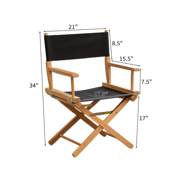 product-fancy-9846337e-bd7b-4723-b3a1-60cf00d04fc7 Solid Wood Director'S Chair, Folding Canvas Chair, Bar Chair, Backrest Office Leisure Chair, Makeup Chair, Fishing Chair, Outdoor Chair