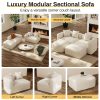 product-fancy-984fa08f-21c8-44ff-9728-13a180935654 Boneless Cloud Couch Sectional, Modern Curved Back L Shape Modular Sofa with Ottoman Comfy Deep Seat Memory Foam Chenille Luxury Couches for Living Room, No Assembly Required