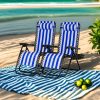 product-fancy-989f3c81-0c01-4721-9d5f-308ebd11e382 Set Of 2 Adjustable Relaxing Chairs, Zero Gravity Recliners With Cup Holder, For Patio, Lawn, Garden, And Beach
