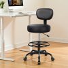 product-fancy-98c96602-e40f-43ae-92b4-aace5cd4fee5 KERDOM Adjustable Height Drafting Chair with Removable Backrest & Quiet-Rolling Wheels - 300 lbs Capacity PU Leather Swivel Stool, Ergonomic Metal Frame for Office, Studio, Clinic, Kitchen, Salon (Black), Ergonomic Chair, Studio Seating, Professional Seating, Premium Materials, Heightadjustable Stool, Office Professionals, Standing Desk Stool, Sleek Design, Durable Construction, Rolling Stool, Kitchen Stool
