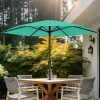 product-fancy-98cbdfbf-4c25-4499-b939-4dd968725173 9FT Outdoor Patio Umbrella, Market Table Umbrella with Crank & 6 Sturdy Ribs, UV Protection Windproof, Pool Umbrella Perfect for Deck, Backyard, Lawn And Garden