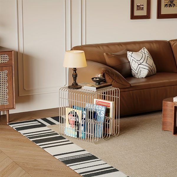 product-fancy-9a484e08-40aa-45ed-b198-f9e7f9016c36 Sofa Side Table Small Apartment Coffee Table Easy Modern Light Luxury Coffee Table Side Table Corner Table Newspaper Rack Shelf