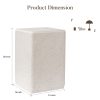 product-fancy-9aae4fd4-7d5b-4d3d-9706-49f2bab07ce8 14” Modern Terrazzo Side Table Suitable for /Outdoor Use - Rectangular Magnesium Oxide End Table with Speckled White Finish, HDPE Tabletop & Spray-Painted Frame, Space-Saving Accent Furniture for Living Room, Bedroom, Balcony, Plant Stand