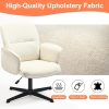 product-fancy-9ad185c2-665b-4dac-bb2c-790b5fafc287 Homy Casa Beige Upholstered Chenille Dining Chair, Side Chair, Swivel Adjustable Height Accent Chair Featuring Padded Arms And Iron Legs, Modern Design Suitable for Cafe, Kitchen, Dining Room, Available in Single Piece Or Sets of 2 Or 4