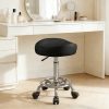 Adjustable Rolling Saddle Stool for Salons And Spas - Oval Beauty Chair on Wheels for Hair Stylists And Nail Technicians, Ideal for Salon Furniture, Spa Seating, And Comfortable Mobile Seating with Back Support