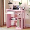 product-fancy-9b1d7687-416c-433c-b050-dbe945253a30 30" Pink Corner Computer Desk with Drawers - Space-Saving Design, Monitor Stand & Keyboard Tray, Ideal for Home Office or Bedroom, Sturdy Hardwood Construction
