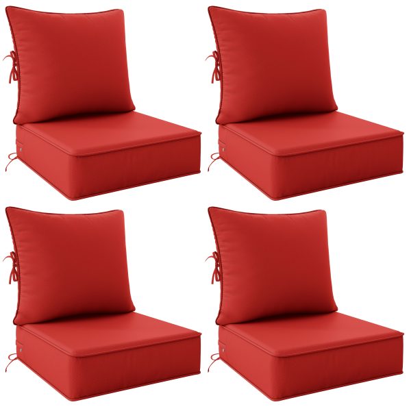 product-fancy-9be6cf03-a4f3-4258-83b9-fcab16a34474 Outdoor Cushion Set of 1pc/2pcs/4pcs/6pcs - Thick 35D High-Density Foam Cushions Measuring 24*24*6.5 Inches, Featuring Quick Rebound, High Durability, And Easy Cleaning, Suitable for Outdoor Furniture Like Sofas And Patio Chairs