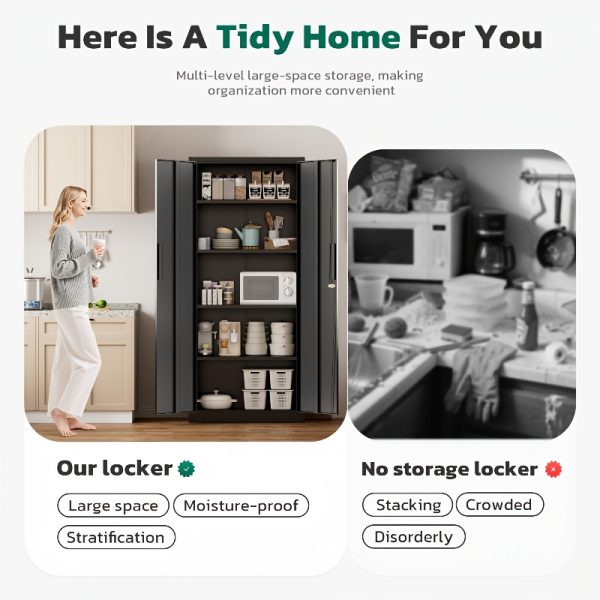 product-fancy-9ca3a78b-9b08-4d58-9321-362ba21b13ef Lockable Metal Filing Cabinet, Metal Filing Cabinet, Used For Storing Documents And Office Supplies, Equipped With A Door And Shelves, Is A Modern Style Filing Cabinet, Convenient To Use And With A Small Footprint.