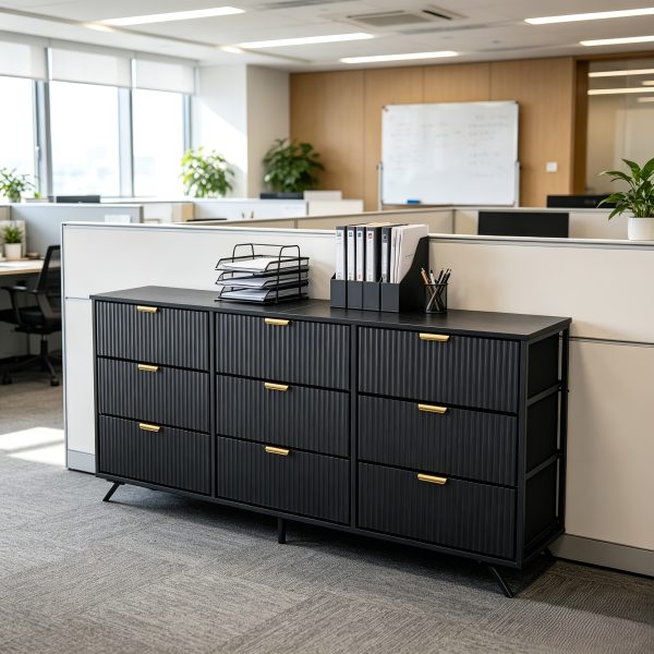 product-fancy-9d0ea2cf-e7d4-49b5-9bc8-6656d0496c40 9 Drawer Modern Fluted File Cabinet, Wide Drawers with Metal Handles, Multi-Functional Storage Cabinet for Home Office