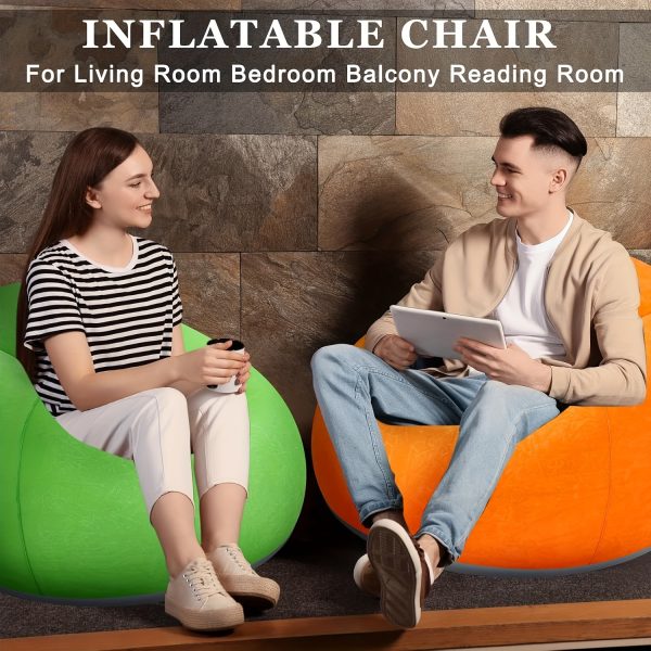 product-fancy-9da922e7-9929-4c5e-8c5c-e08c14c405f5 A Comfortable Inflatable Bean Bag Sofa in Various Colors, This Portable PVC Lounge Chair Features a Velvety Surface, Suitable for Living Rooms, Bedrooms, Balconies, Reading Rooms, And Various Outdoor Activities Like Camping, Picnics