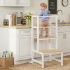 product-fancy-9df6a65a-d639-4522-b3b0-ea006a14f270 Adjustable Toddler Step Stool with Safety Rail, Wooden & Steel Learning Tower for Kids, Height Adjustable Kitchen Stool for Toddlers