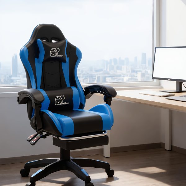product-fancy-9e45d27c-de93-4732-b102-96482855b1c6 1pc E-sports Chair, Suitable for Adults And Teenagers, Featuring A Lumbar Support, And Fixed Armrests. with Foot Supports, An Ergonomic Seat, Home Office Settings, Modern Gaming Chairs, High-quality Padding, Suitable for Home And Office Use