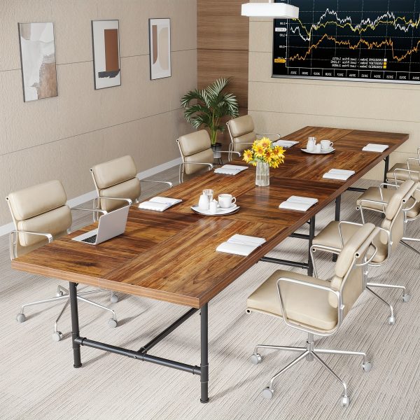 product-fancy-9e478d05-9e94-4173-9fff-093d72a640ac 6FT Conference Table, 70.8" W X 35.4" D Rustic Rectangle Meeting Table, Modern Seminar Desk For Office Meeting, Conference Room