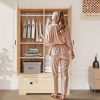 product-fancy-9e8918c5-80c0-4de7-9c9b-13a9faf5366f Bonnlo Freestanding Wide Armoire Wardrobe Closet with Shelves, Hanging Rod And Drawers for Bedroom