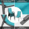 product-fancy-9e9d0a60-c6d7-42df-ae78-88a9f5e95067 8/6pcs Patio Chairs, All Weather Textilene Fabric & Metal Frame, W/Armrests, Strenthened Iron Spacers, 330 LBS, Outdoor Chairs Set For Backyard, Poolside, Garden