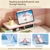 product-fancy-9e9d433a-b18f-48d7-ab1e-7c7fbd79f675 Adjustable Kids Study Desk & Chair Set, Ergonomic Curved Back Spine Protection, Height Adjustable, Wipeable Desktop, Detachable Reading Stand, Eye-Caring LED Lamp, Multiple Colors, Ideal For 3-18 Years Old Kids Home School Study & Daily Use