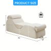 product-fancy-9ec2b3db-790d-4176-86bd-be907b6c898b Striped Adult Yoga Chair, Indoor Toilet Chair with Side Pockets, Headrest, Lumbar Cushion, Movable Footrest, Curved Yoga Sofa for Relaxing And Stretching in Bedroom, Black