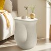 product-fancy-9ef7d2e2-d0dd-4a40-aceb-9e350e826d08 AESOME Modern Decorative Garden Stool Concrete Side Table Heavy Duty Patio Sturdy Faux Terrazzo Garden Stool Side Table Plant Table For Indoor Covered Outdoor, 17.7" H
