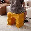 product-fancy-9f296f9a-4a77-44fe-8b3e-61254f356097 Cream-style Creative Sofa Side Table, Home Living Room Shoe Bench, Minimalist Modern Wavy Coffee Table, Bedside Table