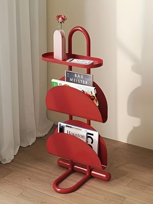 A Creative Side Table for The Living Room Balcony, Serving As a Coffee Table, Magazine Shelf, And Bedside Storage Rack