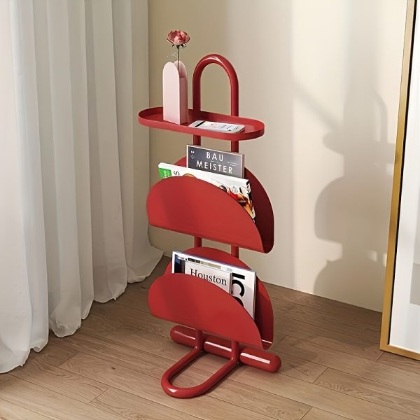 A Creative Side Table for The Living Room Balcony, Serving As a Coffee Table, Magazine Shelf, And Bedside Storage Rack