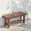 product-fancy-9f9f0592-fc68-4c0f-8990-f32366a86b56 Carbonized Wood Garden Bench for 0.8 People, Measuring 35.4 Inches