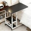 product-fancy-9faaf11d-ca15-4c93-911b-cf8f839a8b9c Mobile Nightstand with Wheels, Height Adjustable Bedside Table with Storage Shelf, Rolling Side End Table for Bedroom, Dorm, Living Room, Easy Assembly& Space-Saving Caster Table for Small Spaces.