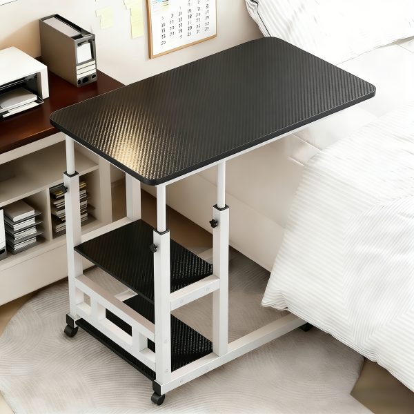 product-fancy-9faaf11d-ca15-4c93-911b-cf8f839a8b9c Mobile Nightstand with Wheels, Height Adjustable Bedside Table with Storage Shelf, Rolling Side End Table for Bedroom, Dorm, Living Room, Easy Assembly& Space-Saving Caster Table for Small Spaces.