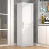 67" Tall Lockable Metal Storage Cabinet Narrow Stand-Alone Cabinet with Adjustable Shelves & Locking Door - Space-Saving Vertical Unit Suitable for Home Office, Pantry, Bathroom, Small Spaces