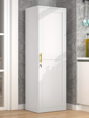 67" Tall Lockable Metal Storage Cabinet Narrow Stand-Alone Cabinet with Adjustable Shelves & Locking Door - Space-Saving Vertical Unit Suitable for Home Office, Pantry, Bathroom, Small Spaces