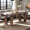 product-fancy-9fea84f8-da9d-4a38-aa02-6347cce947e0 Modern Large Dining Table Suitable for 6-8 People - 71-Inch/6-Foot Rectangular Kitchen Table with Marble Tabletop, MDF &, Easy Assembly - Luxury Dinner Table for Family Meals & Entertaining