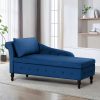 product-fancy-9ff3387e-0c78-4bc1-8d35-dfcb3c1f67d2 ACMEASE Fabric Chaise Lounge Featuring Left Armrest & Support Pillow, Button-Tufted Sofa with Storage, Indoor Lounge Chair, Contemporary Velvet Lounge Chair Suitable for Bedroom, Living Room, And Office