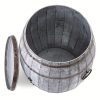 product-fancy-a058d532-c155-4f73-91fa-d249376b9e84 Barrel Shaped Side Table, Wine Cabinet, Coffee Table with Storage Space, Western Cowboy Style, Sturdy Metal Cast Small Coffee Table, Suitable for Sofa Side, Study, Living Room, Backyard Garden Terrace