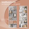 6-Tier Open Bookshelf Display - Space-Saving Bookcase for Home Office & Living Room, Book Organizer with Storage, Dining Room Shelf