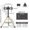 product-fancy-a05bac2c-134e-4717-9615-d72ccfab5dd1 AESOME Universal Swivel Tripod Easel TV Stand for 40-75 Inch LED LCD Screen Height Adjustable Studio TV Display Stand with Sintered Stone Shelf for Bedroom, Living Room Max Load 88lbs, 600*400mm