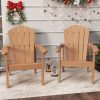 product-fancy-a084af8e-8772-4b19-98e1-47150b8259e2 Adirondack Chair, Space-Saving Stackable Design, HDPE Material Wood Grain Finish, Ergonomic Slight Tilt, Perfect for Patio Backyard Deck & Fire Pit, Dining Chair Size