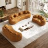 Moedrn Oversized Boneless Curved Sofa 68.5" / 106.5"/ 130.7" Sectional Sofa Couch Comfy Luxury Plush Chenille Floor Sofa Memory Foam Couches For Living Room, Apartment, Office, Guestroom