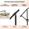 product-fancy-a0d297cc-5e55-4806-acb7-2502136bdb71 10-Foot Patio Offset Umbrella with a Base, Cantilever Design, Featuring a Crank And Cross Bases, Suitable for Outdoor Use, Heavy-Duty Construction, Includes Push Button Tilt, Perfect for Christmas And Halloween