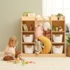 product-fancy-a0da7419-fc4b-49fe-8e44-aa51ef94886c Luxury 2-in-1 Multifunctional Solid Wood Dollhouse Storage Cabinet & Bookshelf Organizer - Wood Bookcase with Spacious Shelves for, Dolls, Books - Easy Assembly Nursery, Playroom Furniture ' Room Organization